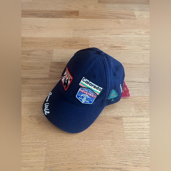 NWT FP Movement Free People Patchwork Baseball Hat Navy Anthropologie Lululemon - Picture 4 of 9